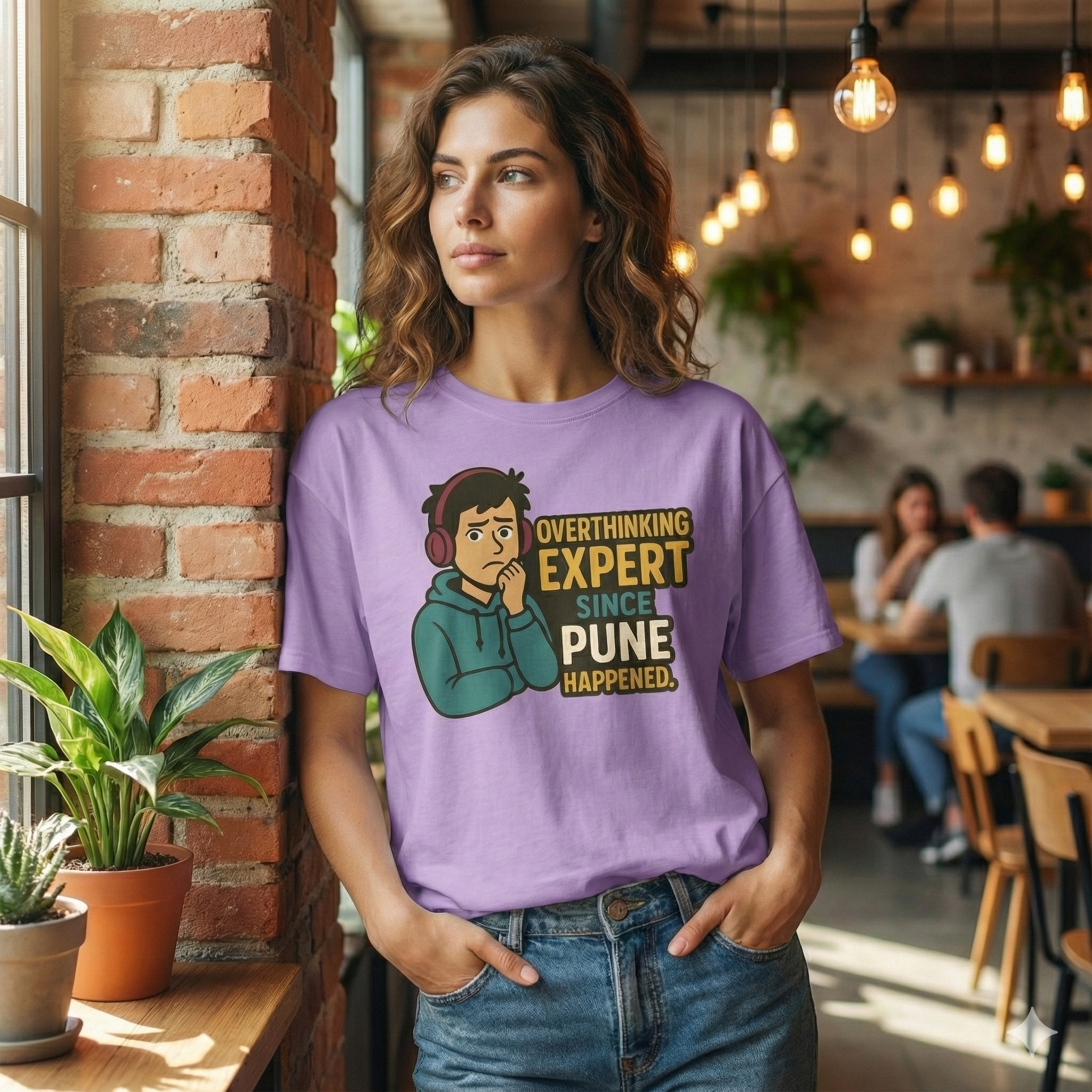 Overthinking Expert Pune Oversized Unisex T‑Shirt | 180 GSM Bio‑Wash