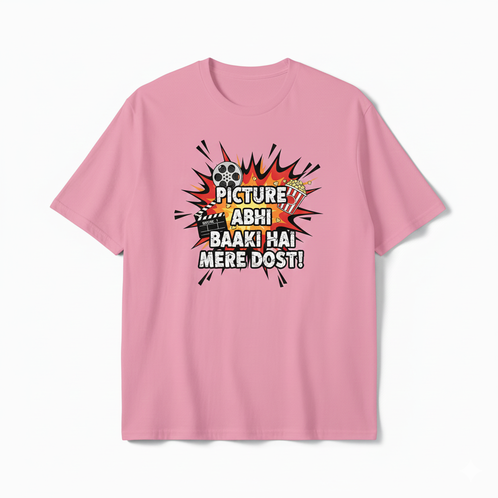 Picture Abhi Baaki Hai Mere Dost T‑Shirt | Bollywood Dialogue Graphic Tee