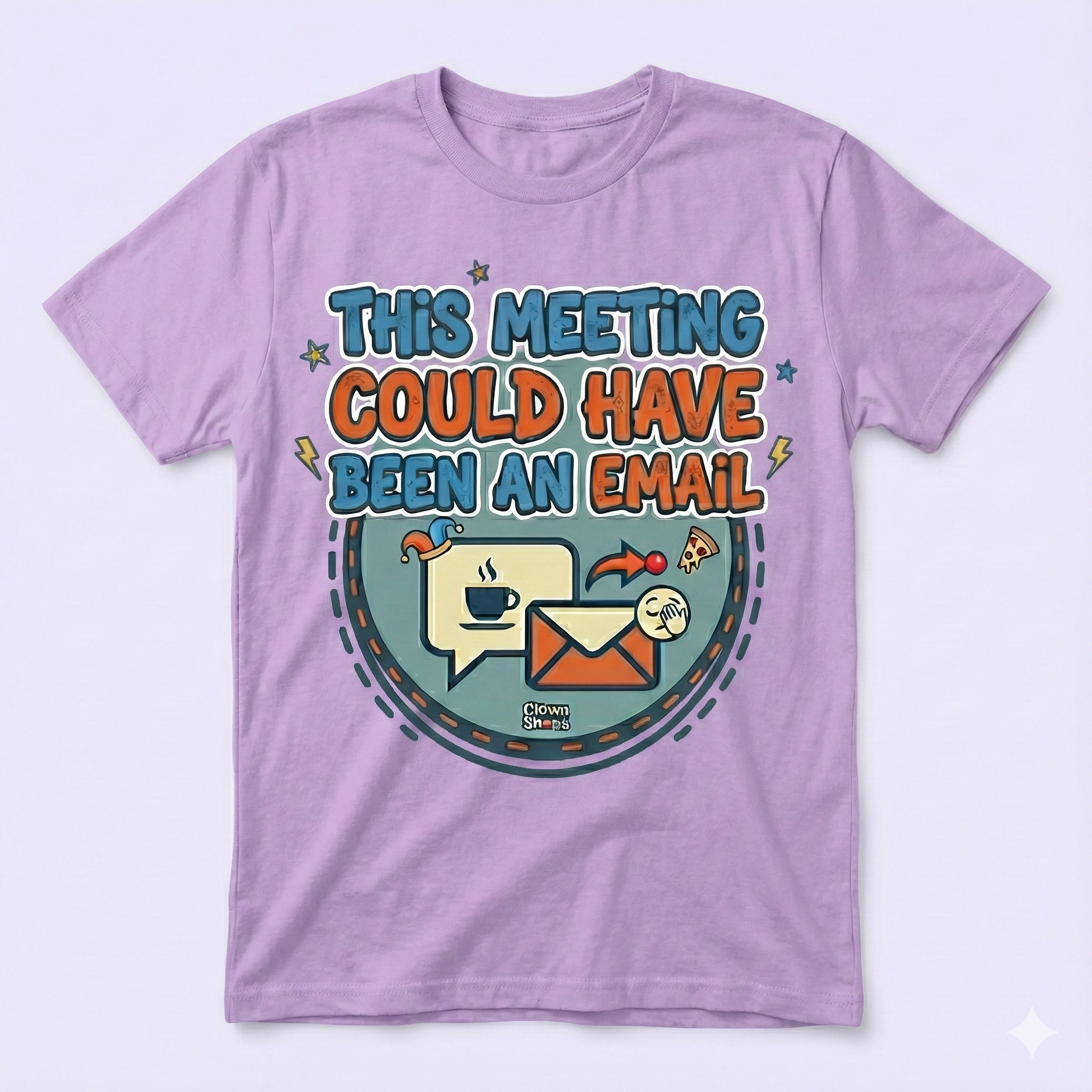 This Meeting Could Have Been An Email Oversized Unisex T‑Shirt | Work From Home Office Humor | 180 GSM Bio‑Wash