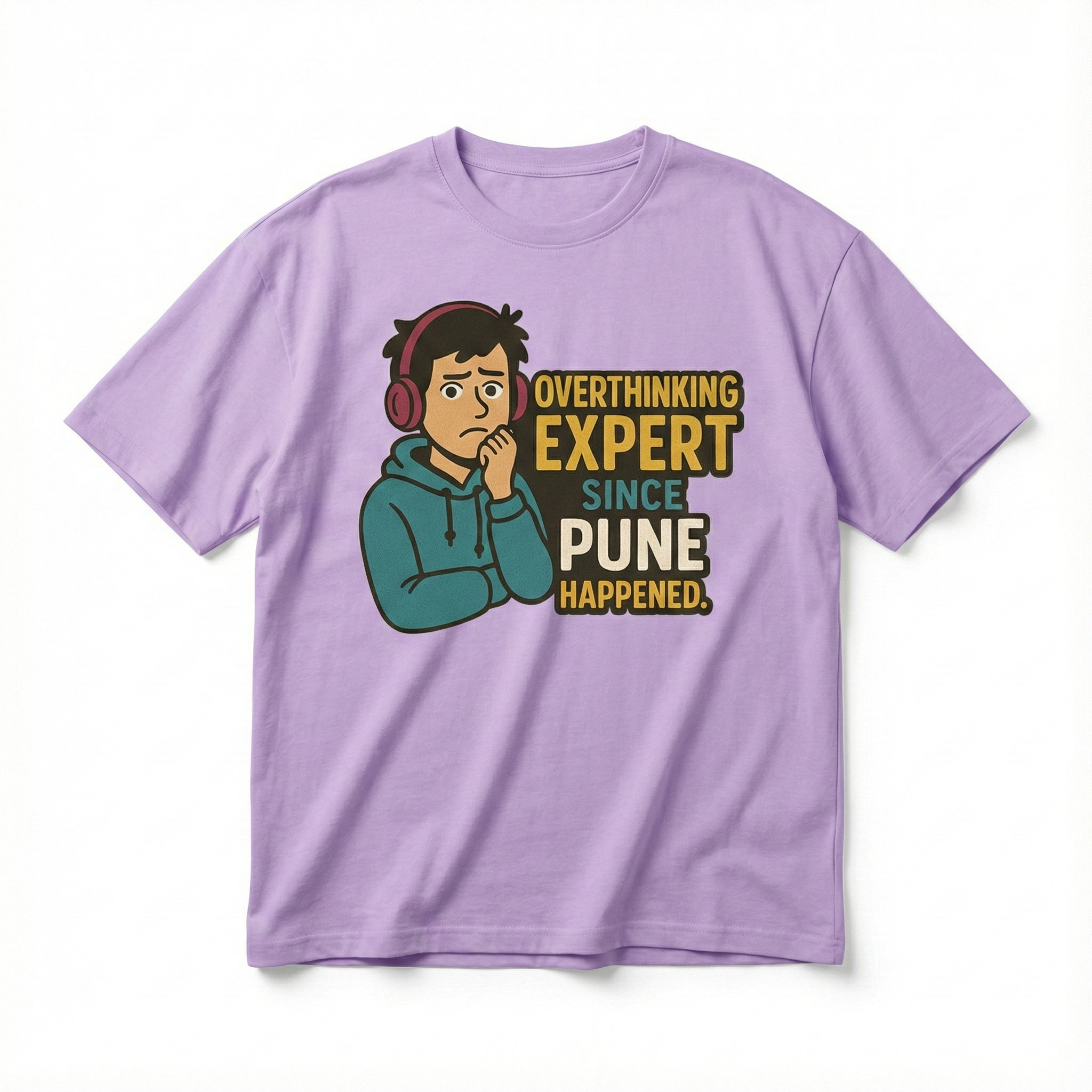 Overthinking Expert Pune Oversized Unisex T‑Shirt | 180 GSM Bio‑Wash