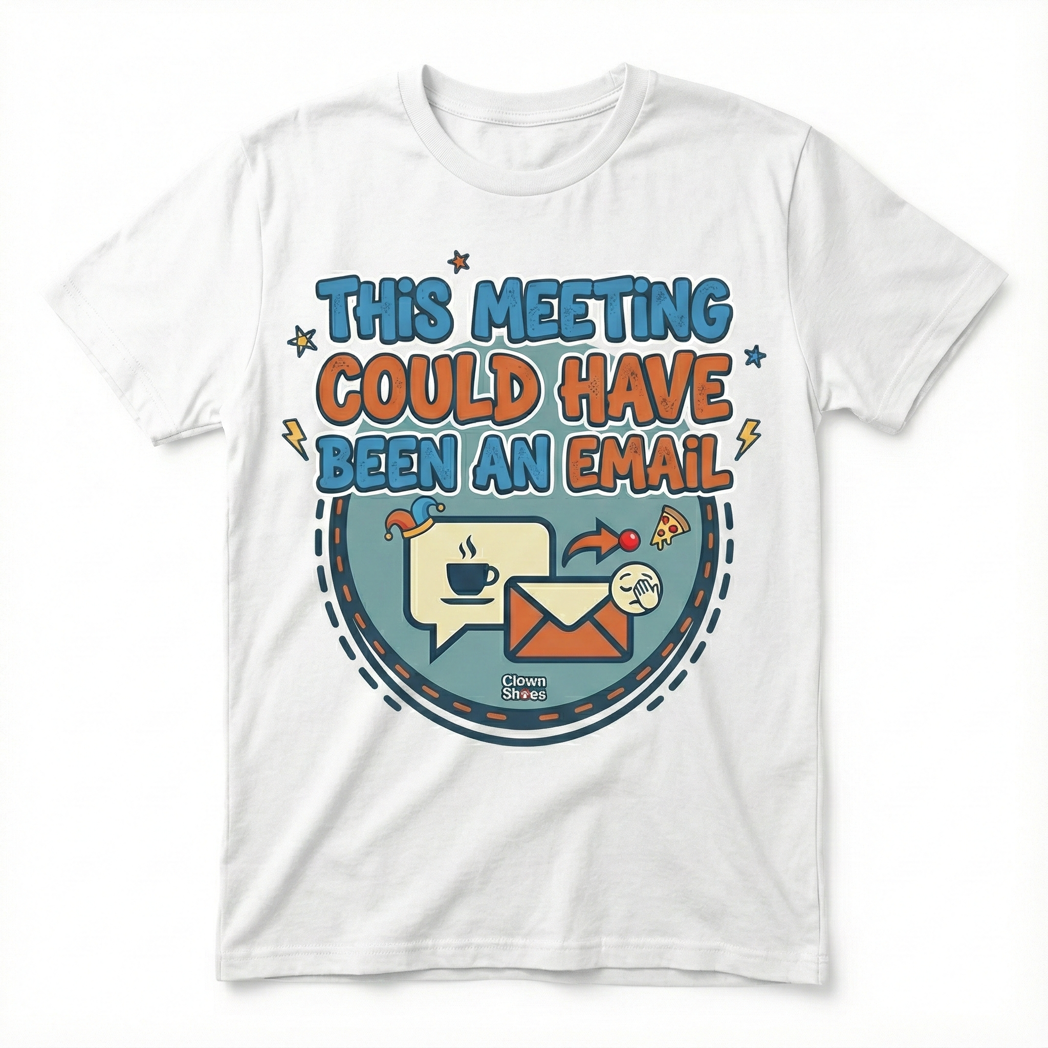 This Meeting Could Have Been An Email Oversized Unisex T‑Shirt | Work From Home Office Humor | 180 GSM Bio‑Wash